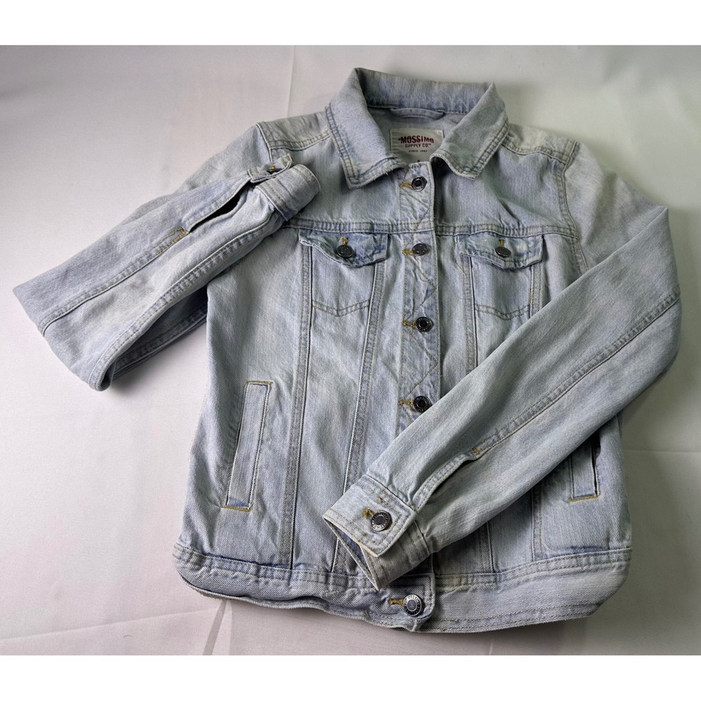 Mossimo Supply Co Light Wash Denim Jacket Women Size‎ M Classic Trucker Style